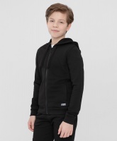 Толстовка спортивная на молнии с капюшоном черная Button Blue, школьная форма для мальчиков  фото, kupilegko.ru